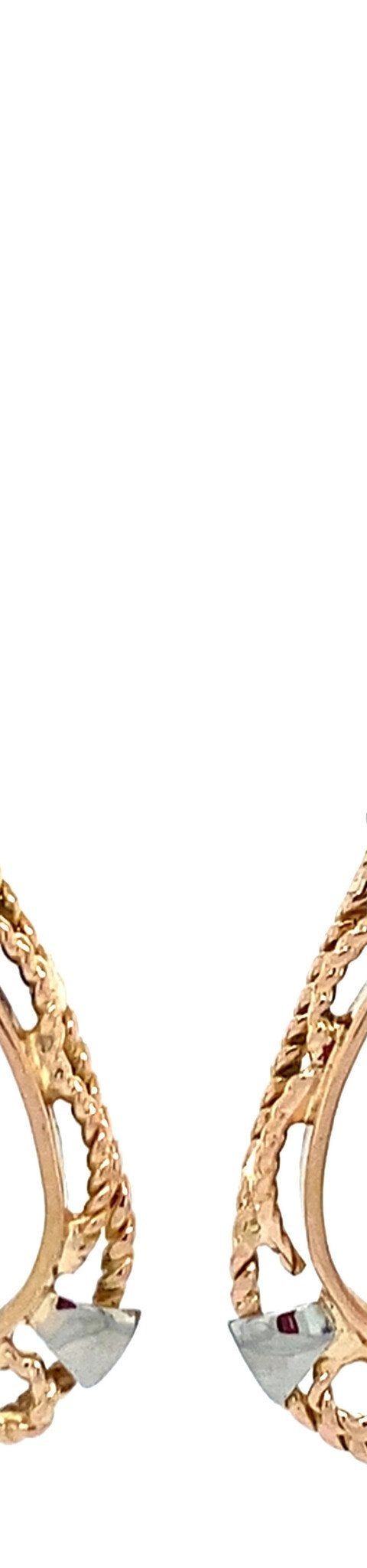 Vintage 14K Gold Fancy Drop Earrings